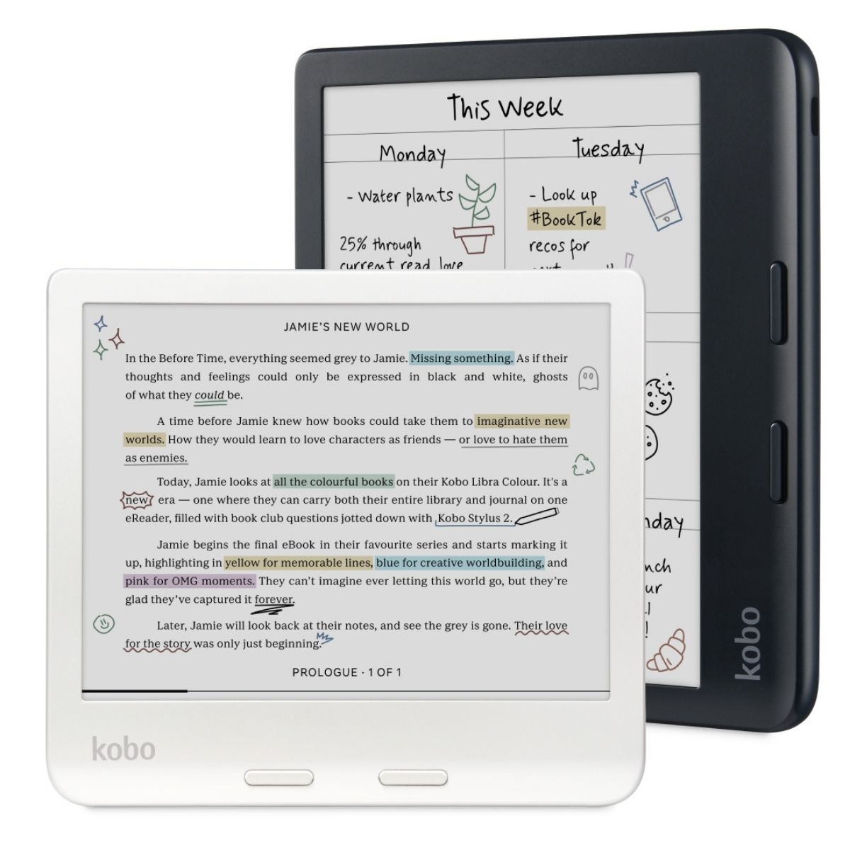 Kobo Libra Colour eReader 7” Glare-Free Colour E Ink Kaleido™ 3 Display