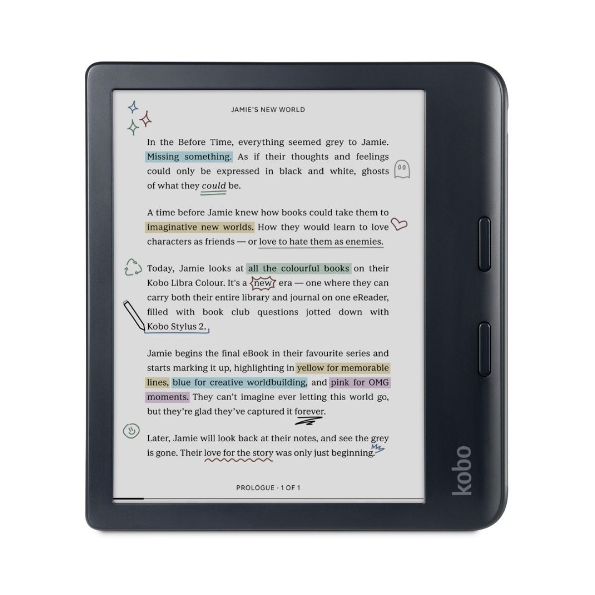Kobo Libra Colour eReader 7” Glare-Free Colour E Ink Kaleido™ 3 Display - Image 4